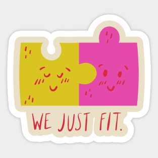 We just fit Sticker